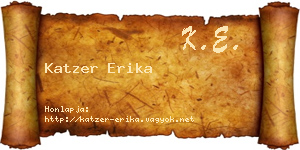 Katzer Erika névjegykártya